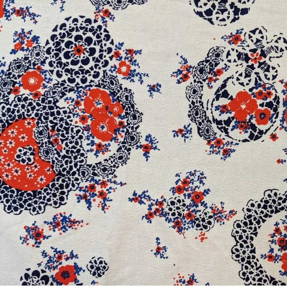 Lot Vintage 1970's Patriotic Fabrics 2 7/8 Yds HAWAIIAN & 3/4 Yd KLOPMAN MILLS
